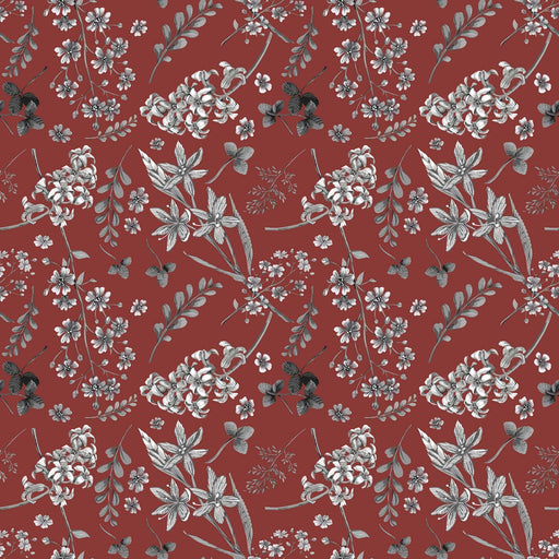 Wildflower Mono - Spicy Red - RM Coco - Fabric by the Yard