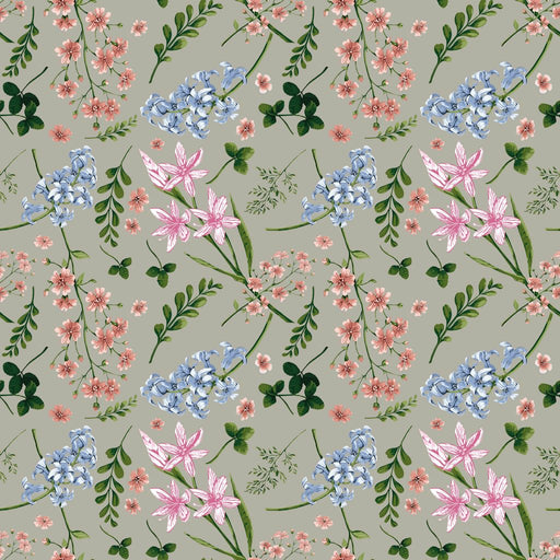 Wildflower Multi - Greige - RM Coco - Fabric by the Yard