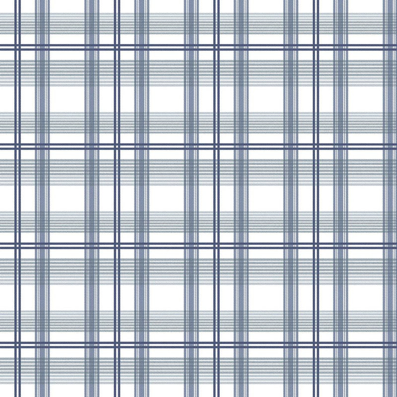 Cozy Plaid - Sapphire - RM Coco - Fabric by the Yard