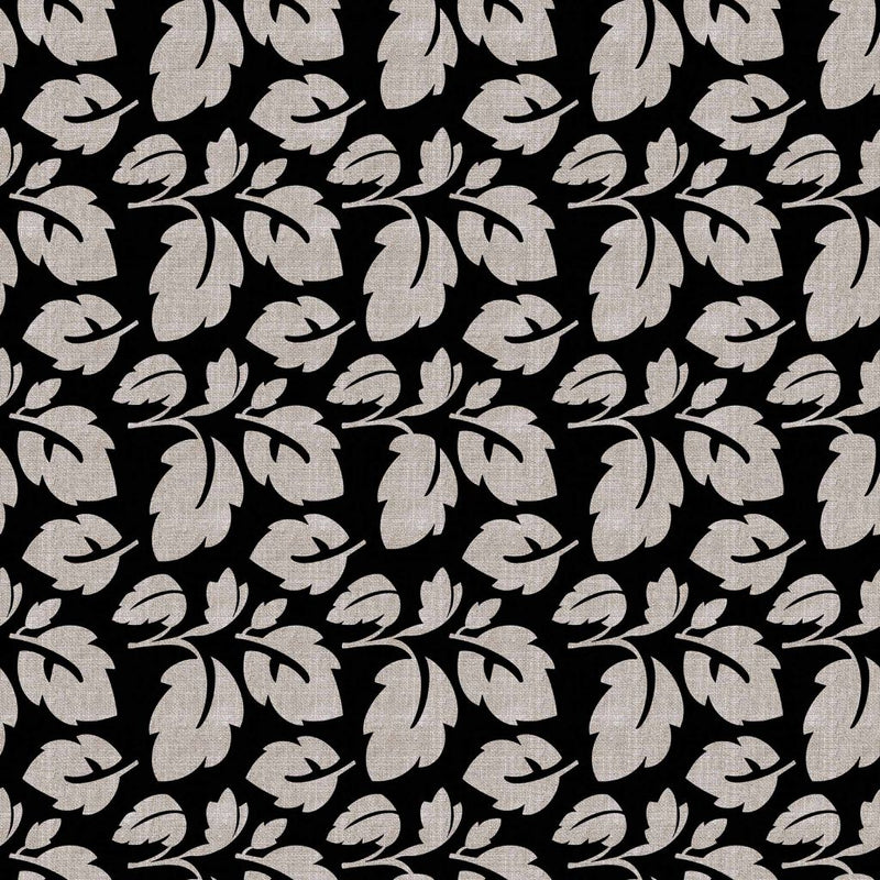 French Leaf - Noir - RM Coco - Fabric by the Yard