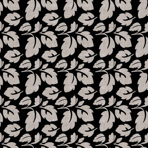 French Leaf - Noir - RM Coco - Fabric by the Yard