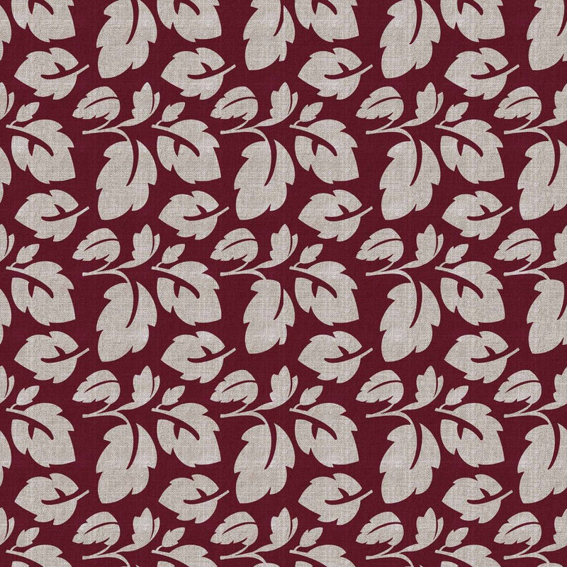 French Leaf - Bordeaux - RM Coco - Fabric by the Yard