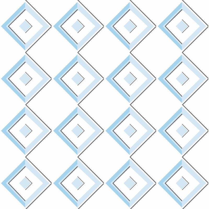 Harlequin Diamond - Blue Bell - RM Coco - Fabric by the Yard