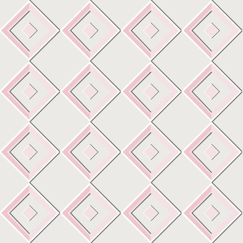 Harlequin Diamond - Rose Quartz - RM Coco - Fabric by the Yard
