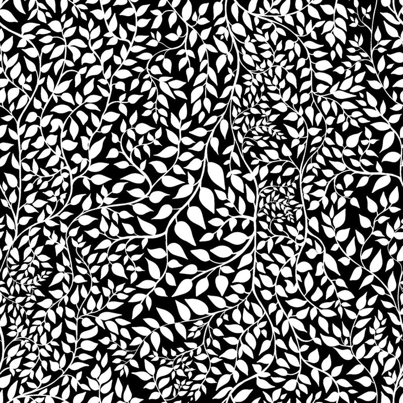 Leafy Reversal - Domino - RM Coco - Fabric by the Yard
