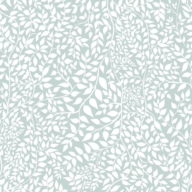 Leafy Reversal - Spa - RM Coco - Fabric by the Yard