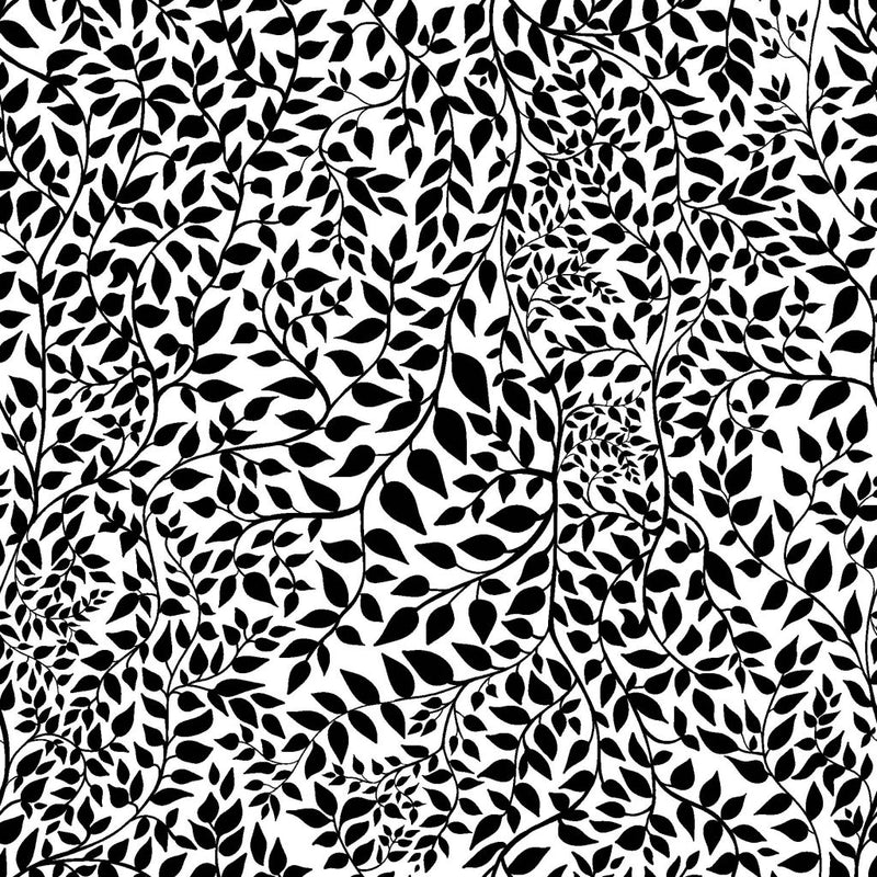 Leafy - Tuxedo - RM Coco - Fabric by the Yard