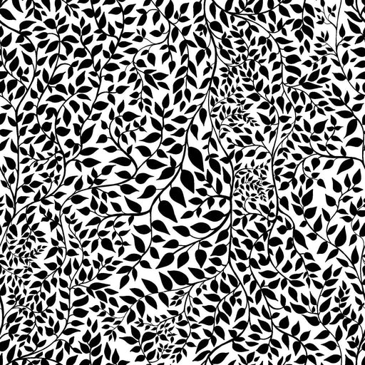 Leafy - Tuxedo - RM Coco - Fabric by the Yard