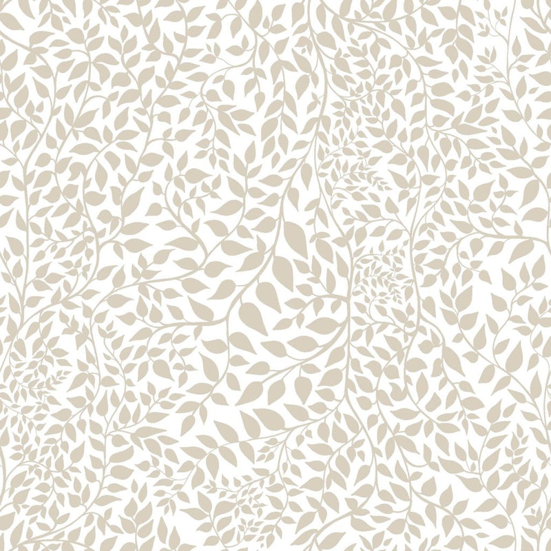 Leafy - White Linen - RM Coco - Fabric by the Yard