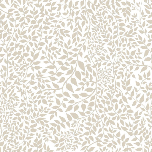 Leafy - White Linen - RM Coco - Fabric by the Yard