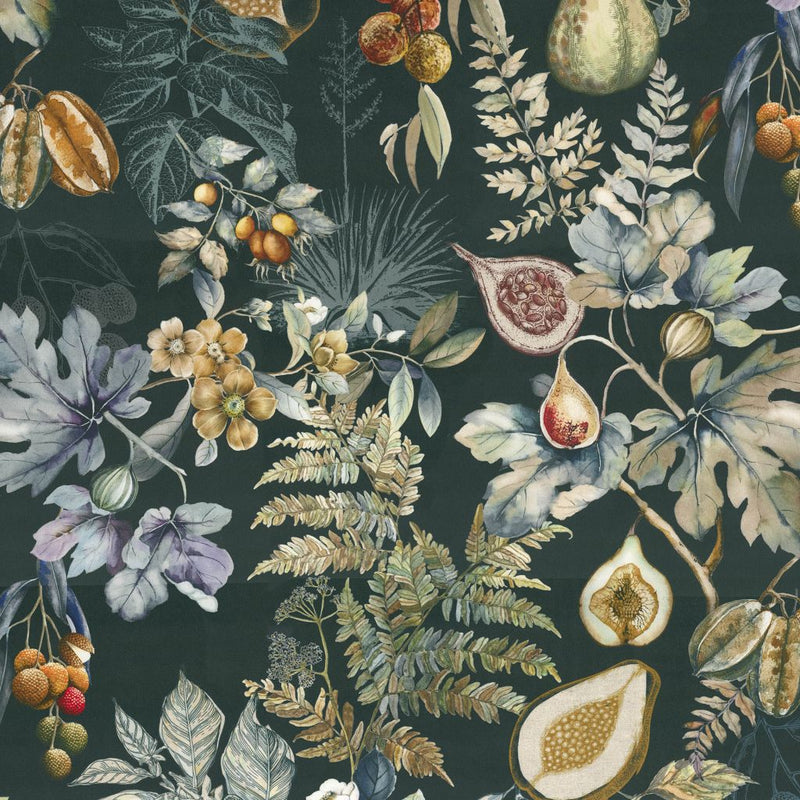 Botanical Study - Deep Forest - vertical repeat wrong on waterfall - RM Coco - Fabric by the Yard
