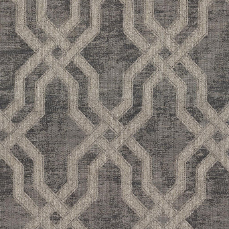Essex Trellis - Smoke - RM Coco - Fabric by the Yard