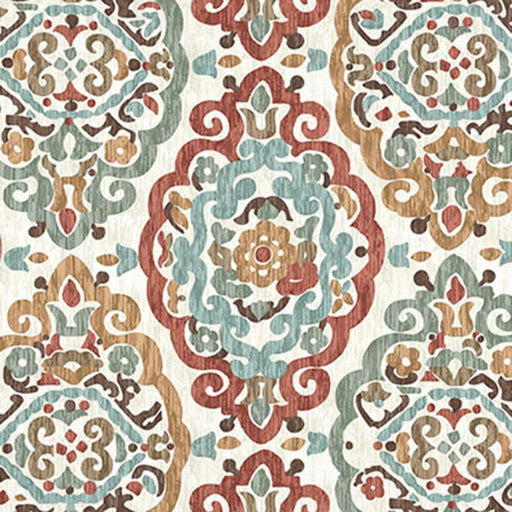 Scroll Medallion - Garnet - RM Coco - Fabric by the Yard