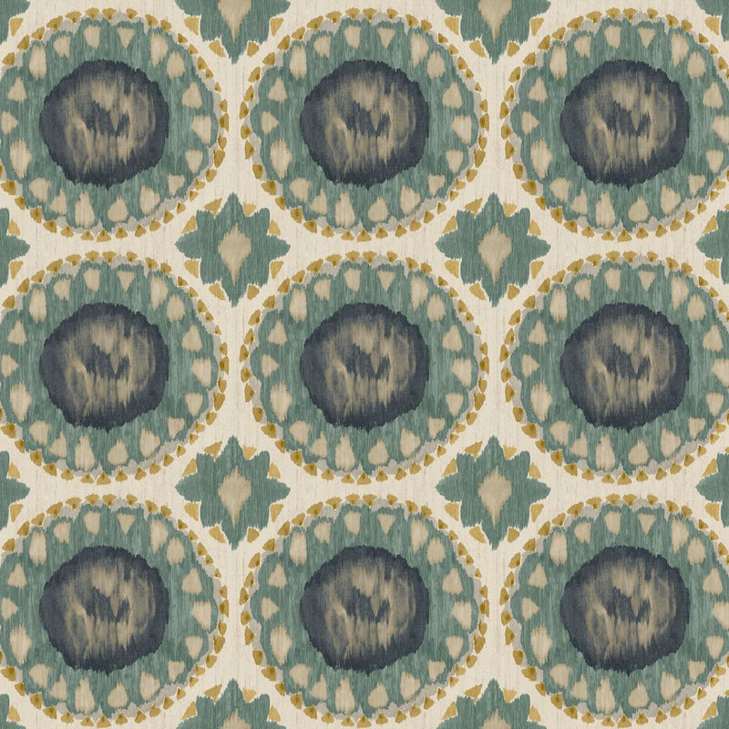 Toltec Medallion - Blue Spruce - RM Coco - Fabric by the Yard