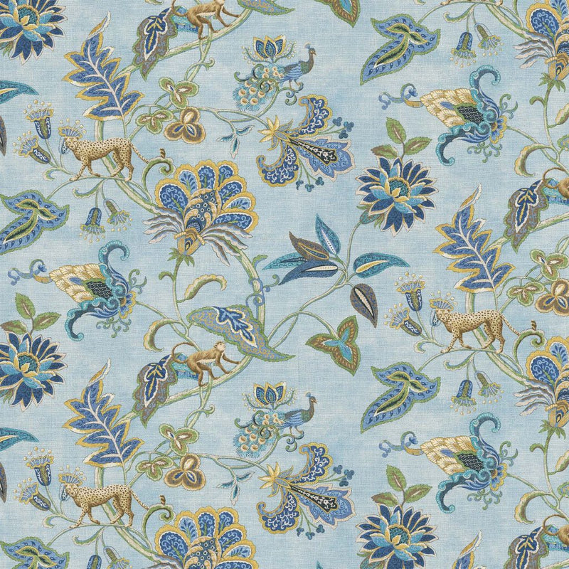 Floral Safari - French Blue - RM Coco - Fabric by the Yard