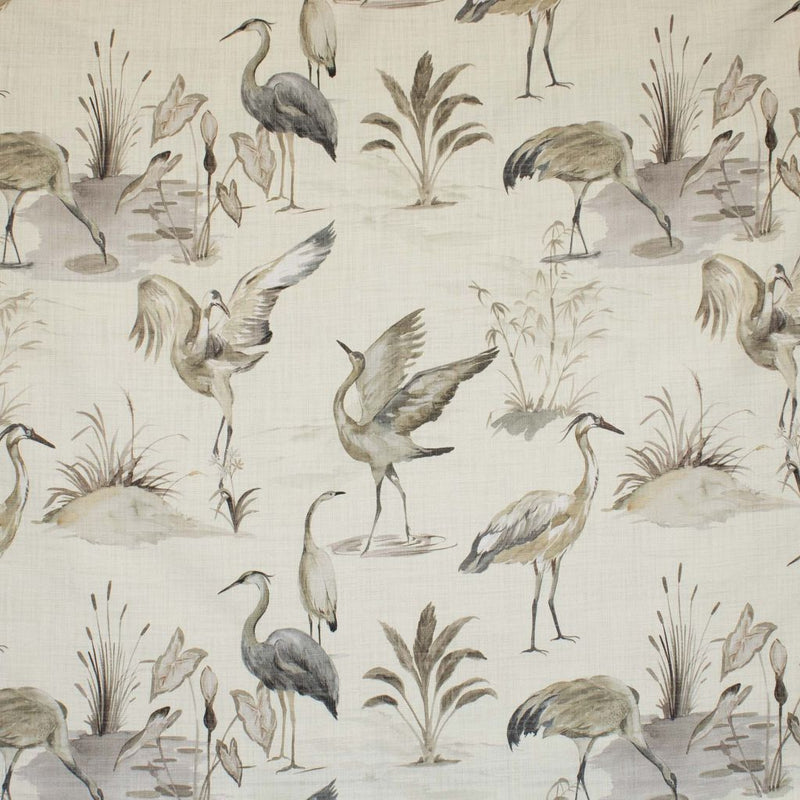 Dancing Cranes - Bluestone - RM Coco - Fabric by the Yard