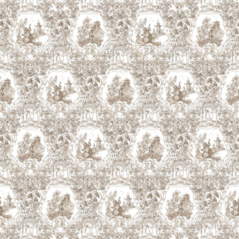Les Singes Musiciens - Travertine - RM Coco - Fabric by the Yard