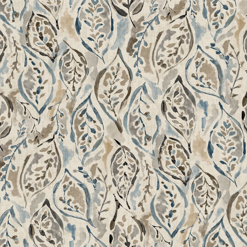 Leaf Impressions - Blue Stone - RM Coco - Fabric by the Yard