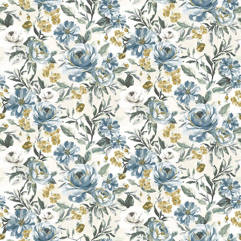 Kew Garden - Misty Blue - RM Coco - Fabric by the Yard