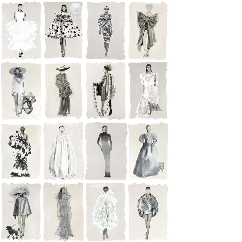 COLE & SON - COUTURE CAROUSEL- MONOCHROME - Wallcovering by the Roll MONOCHROME