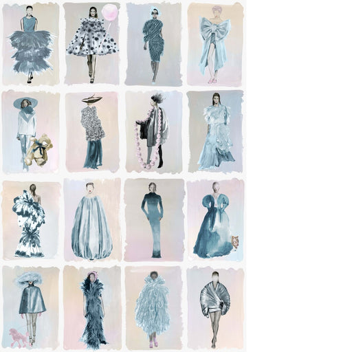 COLE & SON - COUTURE CAROUSEL- BLUE P - Wallcovering by the Roll BLUE P