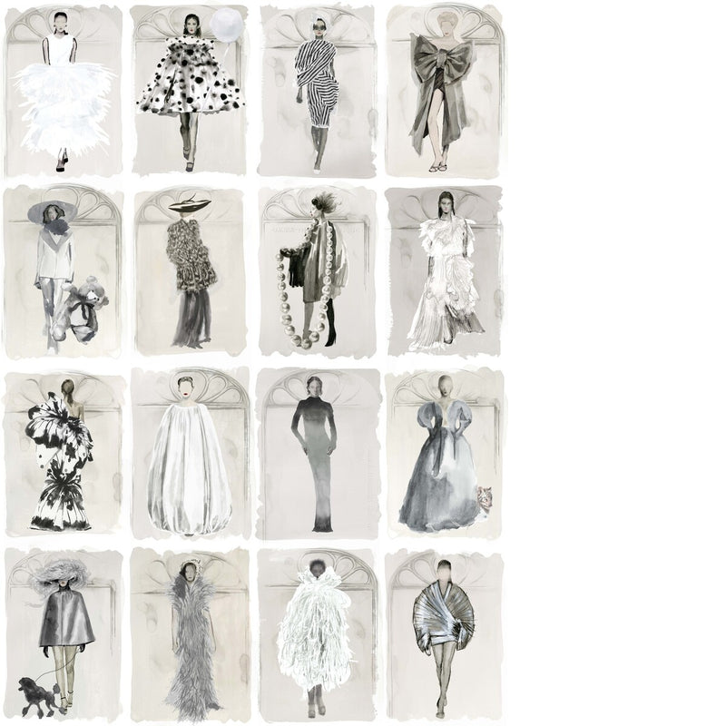 COLE & SON - COUTURE CAROUSEL W- MCHROME - Wallcovering by the Roll MCHROME