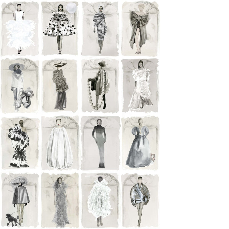 COLE & SON - COUTURE CAROUSEL W- MCHROME - Wallcovering by the Roll MCHROME