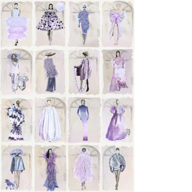 COLE & SON - COUTURE CAROUSEL W- LAVENDER P - Wallcovering by the Roll LAVENDER P