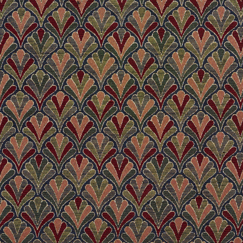 Charlotte - 1975 - Navy Fan - Fabric by the Yard Navy Fan