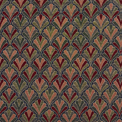 Charlotte - 1975 - Navy Fan - Fabric by the Yard Navy Fan