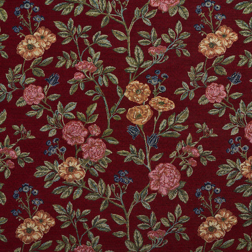 Charlotte - 1977 - Merlot Bouquet - Fabric by the Yard Merlot Bouquet