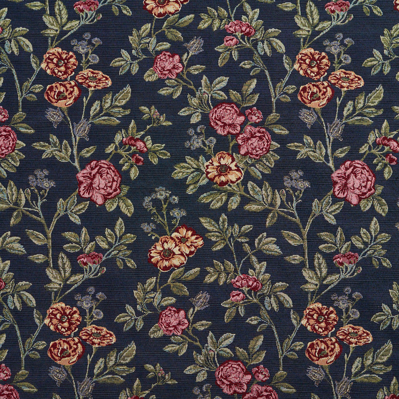 Charlotte - 1979 - Navy Bouquet - Fabric by the Yard Navy Bouquet