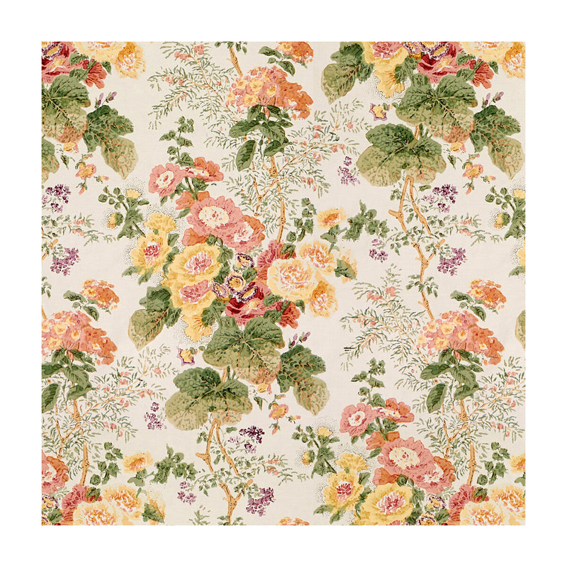 LEE JOFA - HOLLYHOCK HDB- RED/GREEN - Fabric by the Yard RED/GREEN