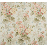 LEE JOFA - HOLLYHOCK HDB- CORAL/OLIVE - Fabric by the Yard