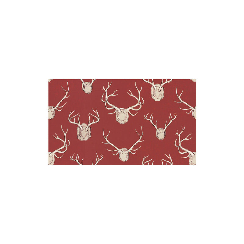 LEE JOFA - ANTLERS- RED - Fabric by the Yard RED