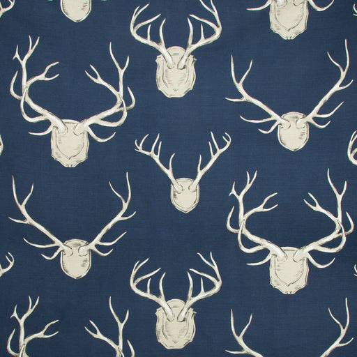 LEE JOFA - ANTLERS- NAVY - Fabric by the Yard NAVY