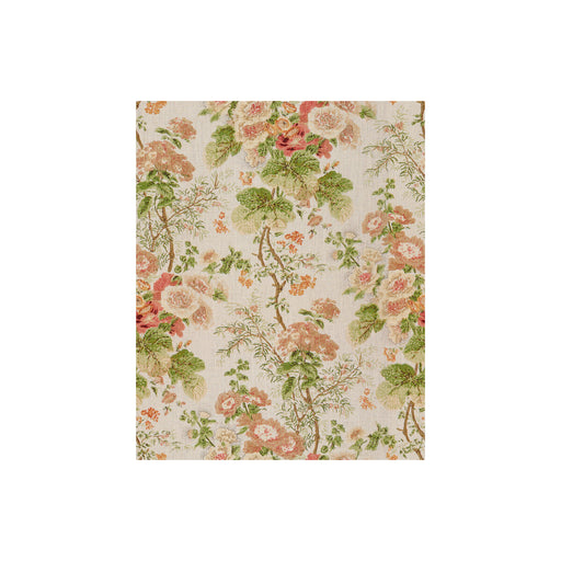 LEE JOFA - HOLLYHOCK HDB- CORAL/APPLE - Fabric by the Yard CORAL/APPLE