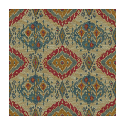 LEE JOFA - BOSHAM- LAKE/RED - Fabric by the Yard LAKE/RED