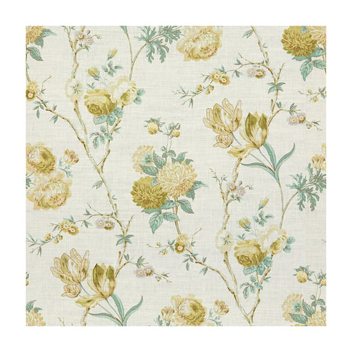 LEE JOFA - ALLEGRA LINEN- GREEN/AQU - Fabric by the Yard GREEN/AQU