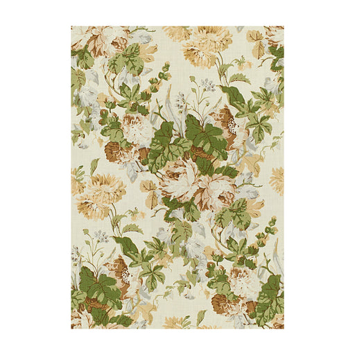 LEE JOFA - MAISIE LINEN- TAN/LEAF - Fabric by the Yard TAN/LEAF