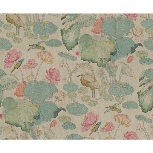 LEE JOFA - NYMPHEUS TWILL- PINK/TEAL - Fabric by the Yard PINK/TEAL