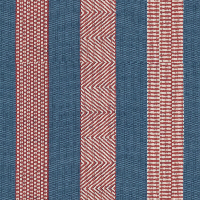 LEE JOFA - BERBER- DENIM/RUBY - Fabric by the Yard DENIM/RUBY
