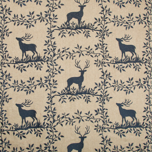 LEE JOFA - CARIBOU EMB- NAVY - Fabric by the Yard NAVY