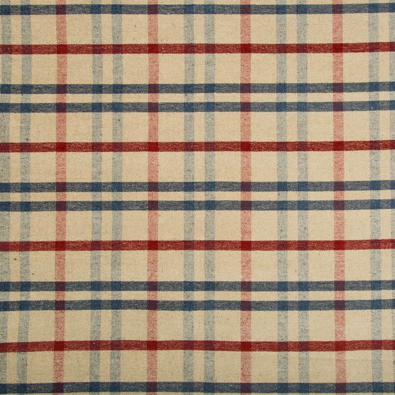 LEE JOFA - FANNIN PLAID- RUBY/NAVY - Fabric by the Yard RUBY/NAVY