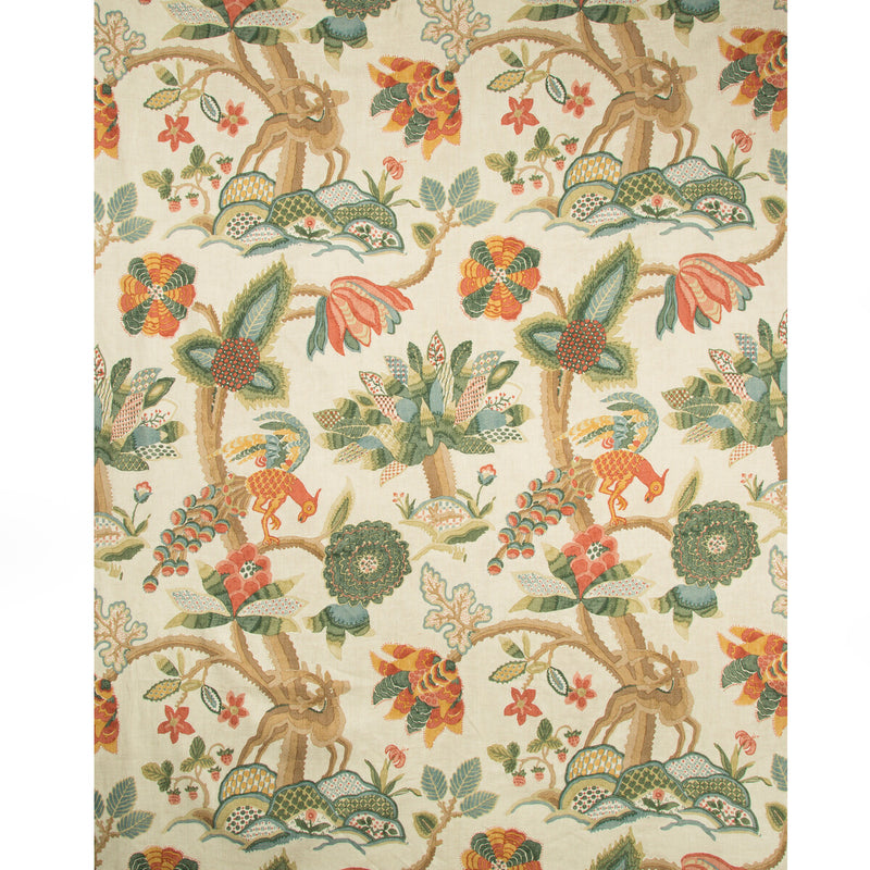 LEE JOFA - LEYLAND PRINT- BERRY/FOREST - Fabric by the Yard BERRY/FOREST