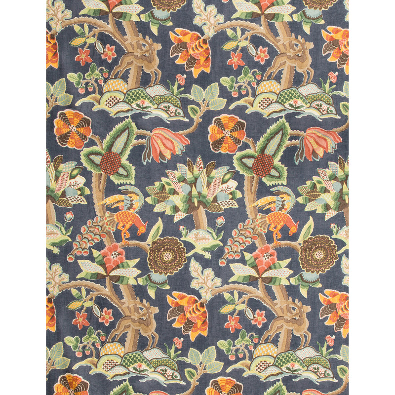 LEE JOFA - LEYLAND PRINT- BLUE/MULTI - Fabric by the Yard BLUE/MULTI