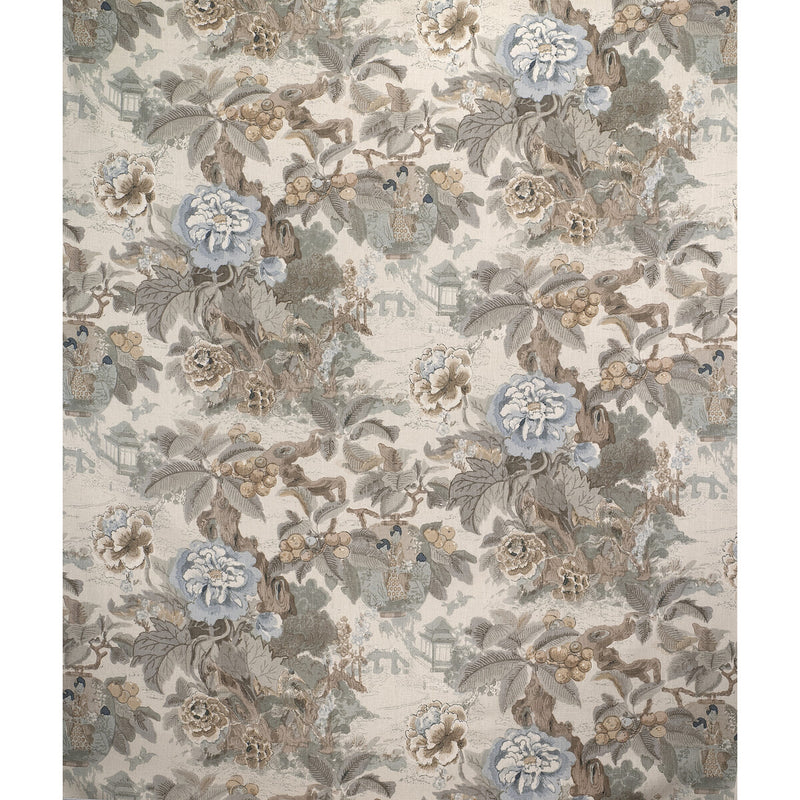 LEE JOFA - CHINESE LANTERN II- PEBBLE - Fabric by the Yard PEBBLE