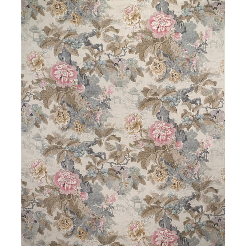 LEE JOFA - CHINESE LANTERN II- PETAL/STONE - Fabric by the Yard PETAL/STONE
