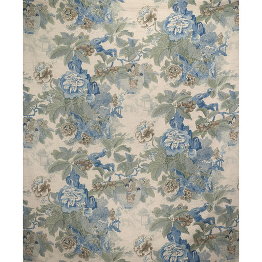 LEE JOFA - CHINESE LANTERN II- SKY/JADE - Fabric by the Yard SKY/JADE