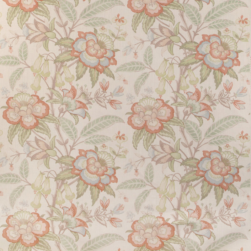 LEE JOFA - DAVENPORT PRINT- CORAL - Fabric by the Yard CORAL